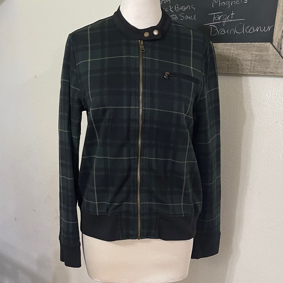 LRL Lauren Jeans Co. green Plaid Jacket  - Sz M - Picture 1 of 9